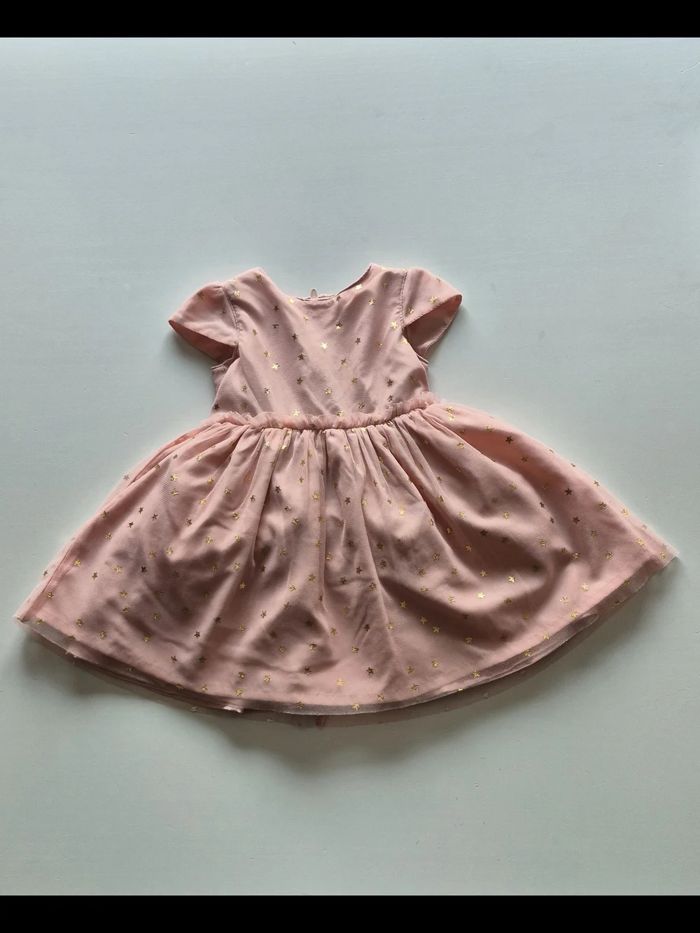 Girls' 12 Months Blue, Pink Gold Stars & Floral Party Dress Set - Kids Dresses